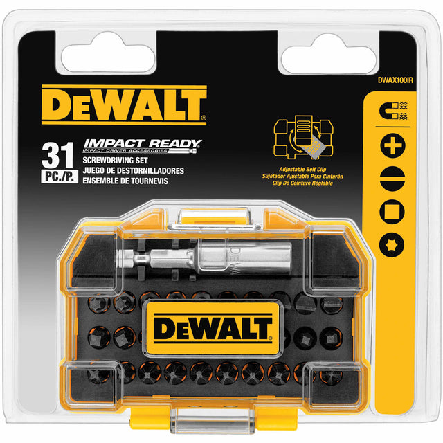 DeWalt DWAX100IR Impact Ready Extra Small ToughCase Screwdriving Set - 31 Piece