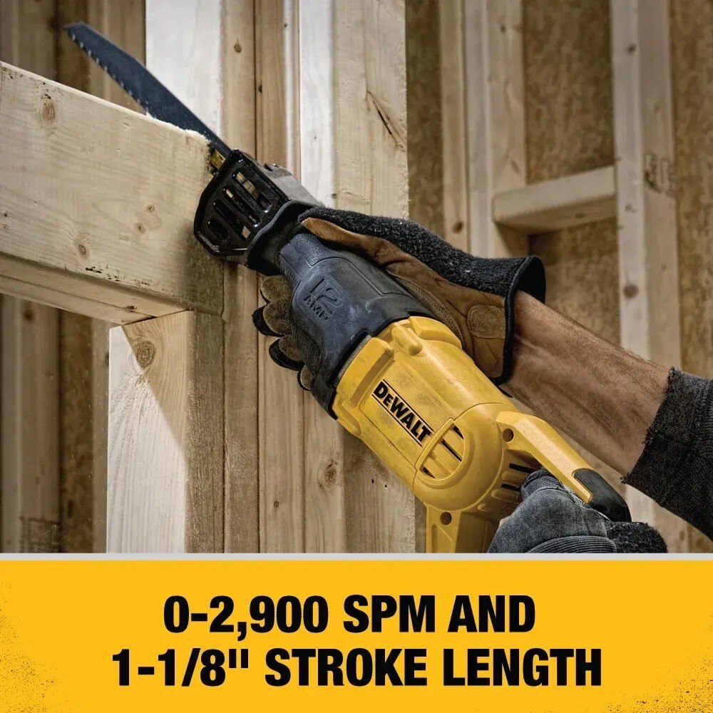 Dewalt DWE305 12 Amp Keyless Variable Speed Corded Reciprocating Saw - 5