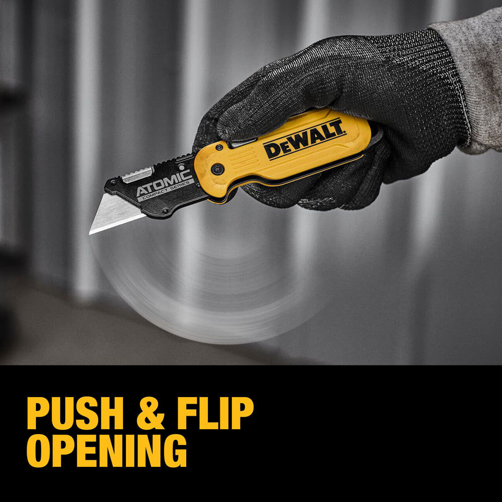 DeWalt DWHT10990 Atomic Compact Series Push and Flip Folding Utility Knife - 11