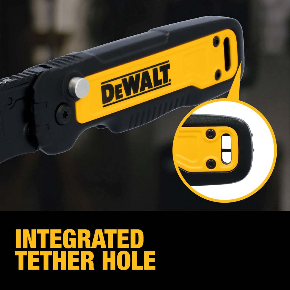 DeWalt DWHT10991 Push & Flip Folding Carbon Finish Blade Utility Knife - 13