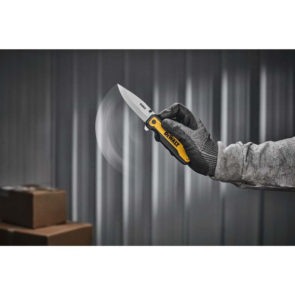 DeWalt DWHT10993 Drop Point Stainless Steel & Beveled Edge Blade Pocket Knife - 17