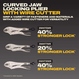 DeWalt DWHT10WR 10" Curved Jaw Locking Plier with Wire Cutter - 4