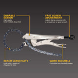 DeWalt DWHT20R 9" Locking Chain Clamp for Pipes and Irregular Shapes - 2