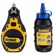 DeWalt DWHT48333BC Bi-Material Chalk Reel Kit with Blue Chalk – Fast Rewind, Precision Line