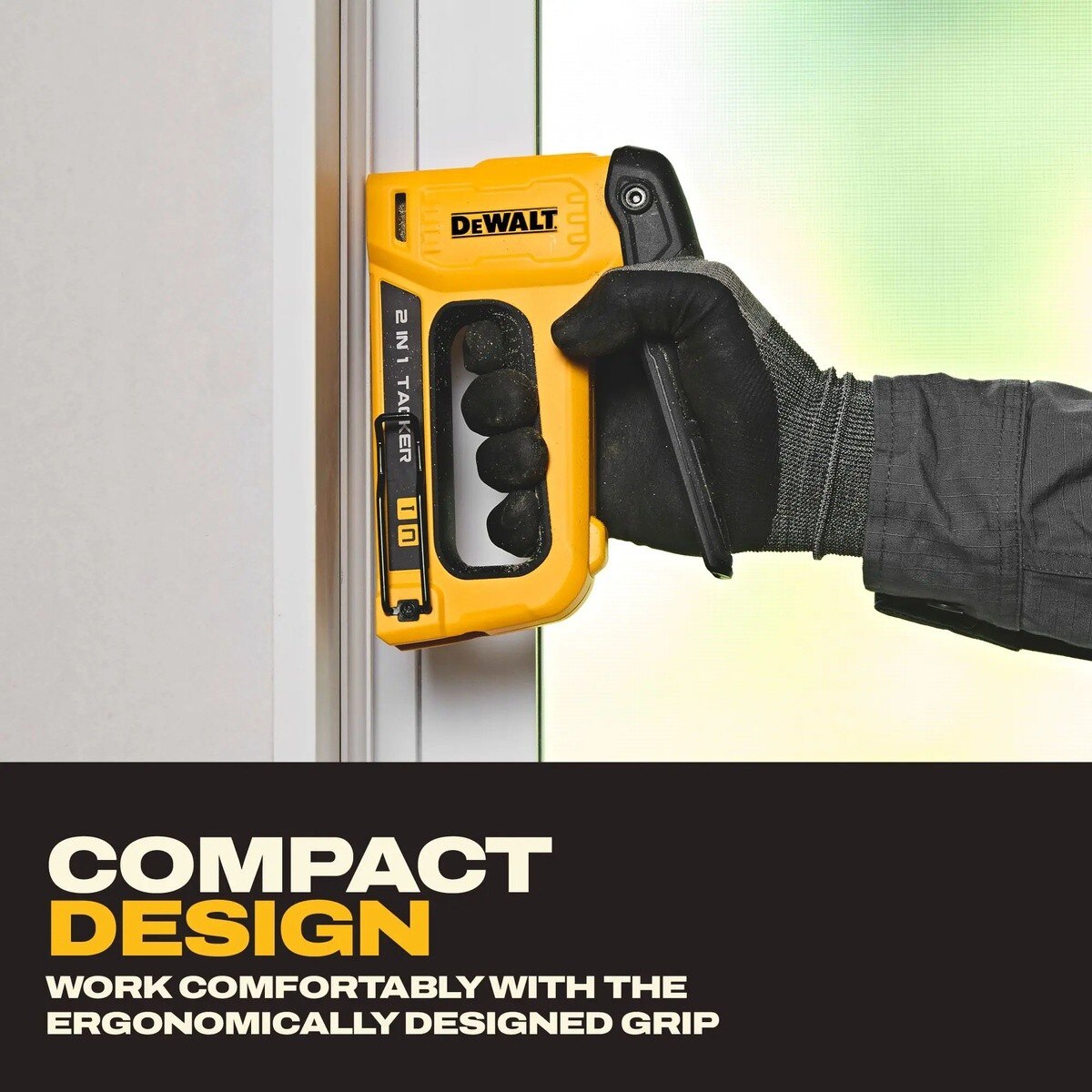 DeWalt DWHT70350 2-in-1 Manual Multi-Tacker Staple and Brad Nail Gun with Easy Squeeze Handle - 6