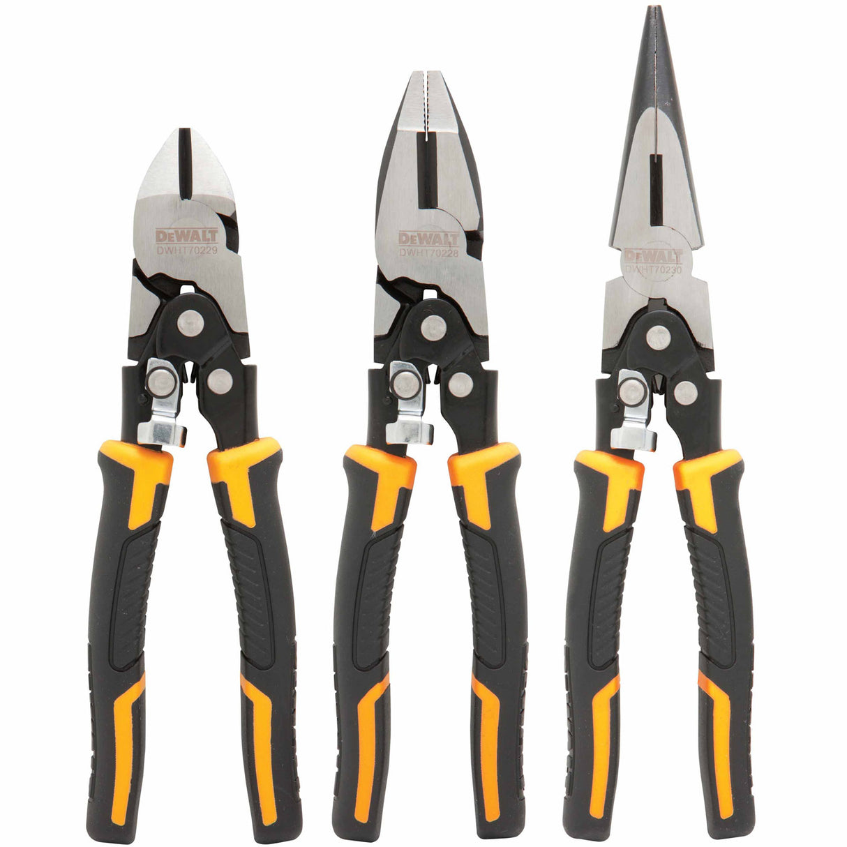 DeWalt DWHT70485 COMPOUND ACTION PLIER SET - 3 PK