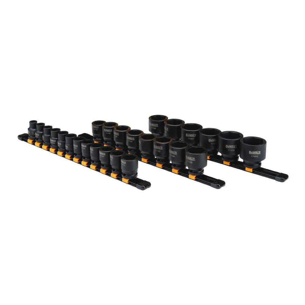 DeWalt DWMT19243 26pc 1/2" Metric Drive Impact Socket Set, 10 - 36mm