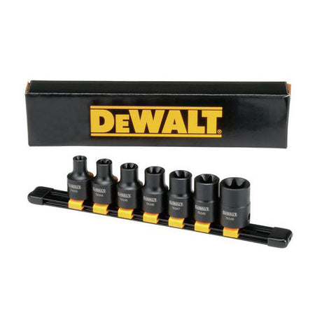 DeWalt DWMT19260 7pc Metric 1/2" Drive Impact Extension Torx Set, E10 - E24