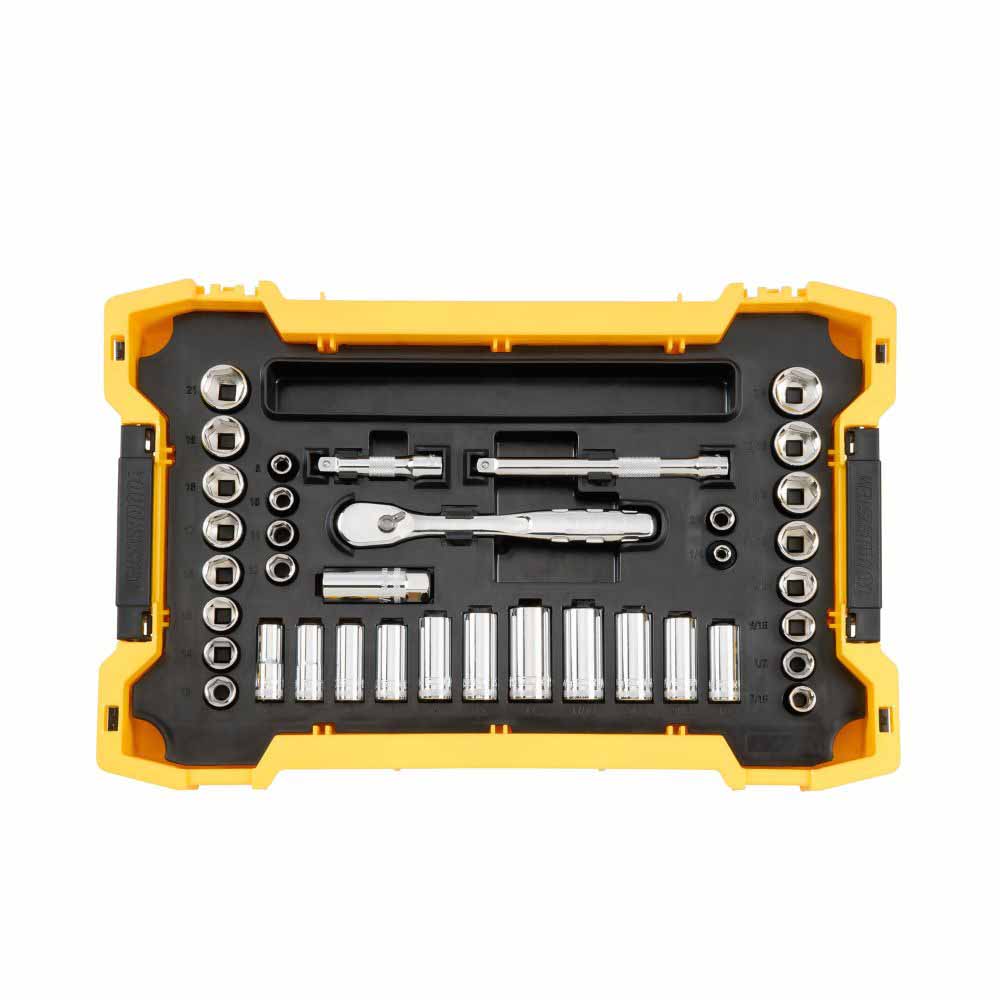 DeWalt DWMT45403 85pc 3/8" & 1/2"  Mech Tool Set  + TS Tray & Lid - 2
