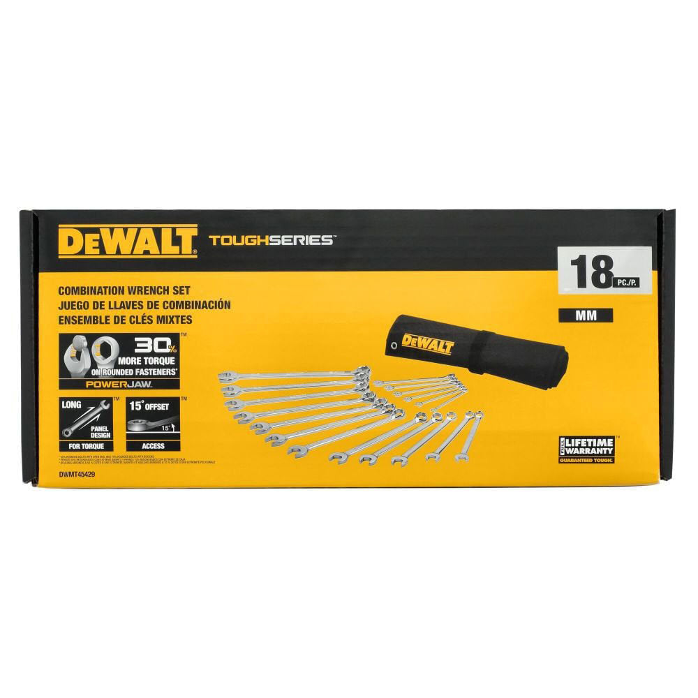 DeWalt DWMT45429 TOUGHSERIES 18-Piece Metric Combination Wrench Set - 4