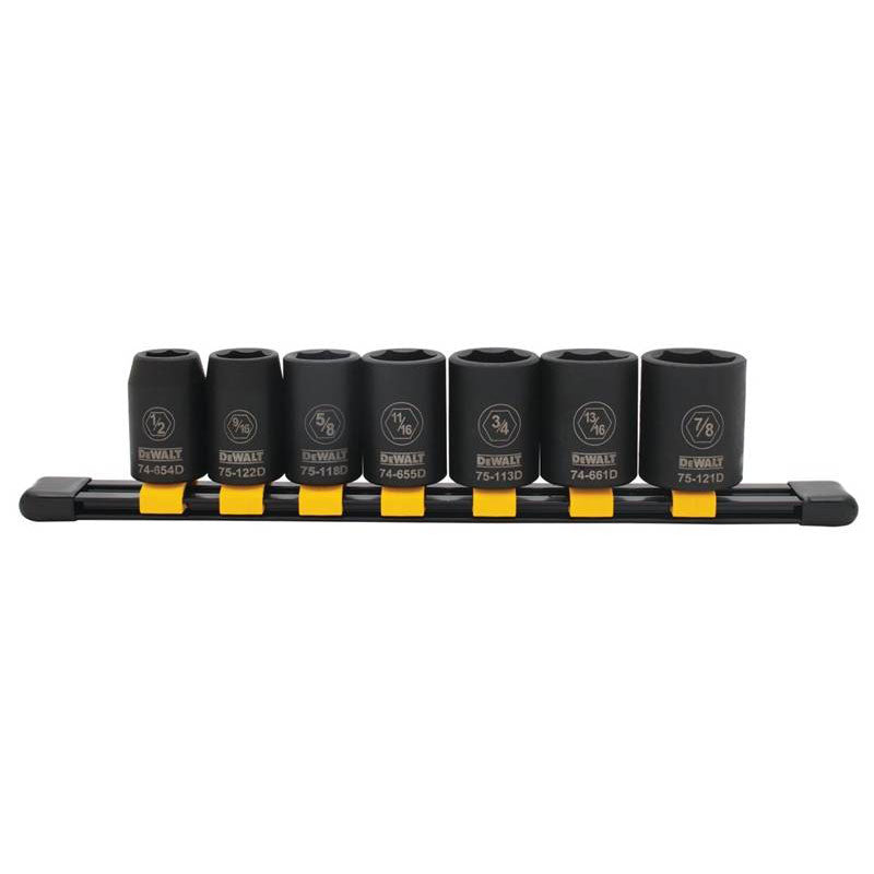 DeWalt DWMT74452OSP 7pc 1/2" Drive 1/2-7/8" Impact Socket Set