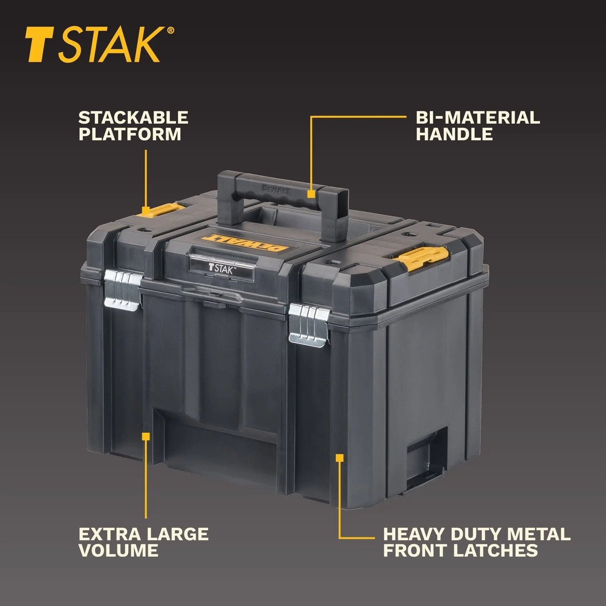 DeWalt DWST17806 TSTAK Deep Box with Flat Top and Built In Bi-Material Handle - 4