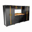 DeWalt DWST27301 Welded Storage Suite: 126-in Wide, 7 Piece Suite with 2, 5-Drawer Base Cabinets and Wood Top