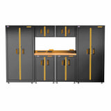 DeWalt DWST27401 Welded Storage Suite: 126-in Wide, 7 Piece Suite with 2, 2-Door Base Cabinets and Wood Top - 2