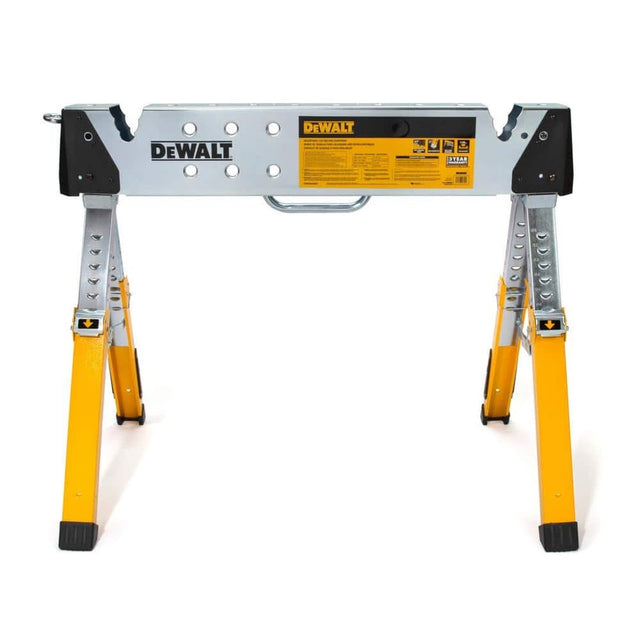DeWalt DXMF3603WSH Adjustable Height Portable Steel Welding Sawhorse with Grounding Stud and V-Notches