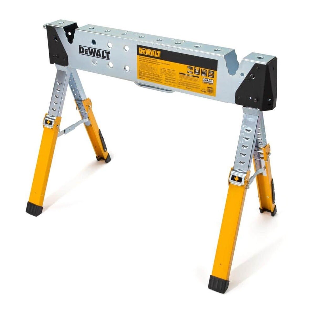 DeWalt DXMF3603WSH Adjustable Height Portable Steel Welding Sawhorse with Grounding Stud and V-Notches - 7