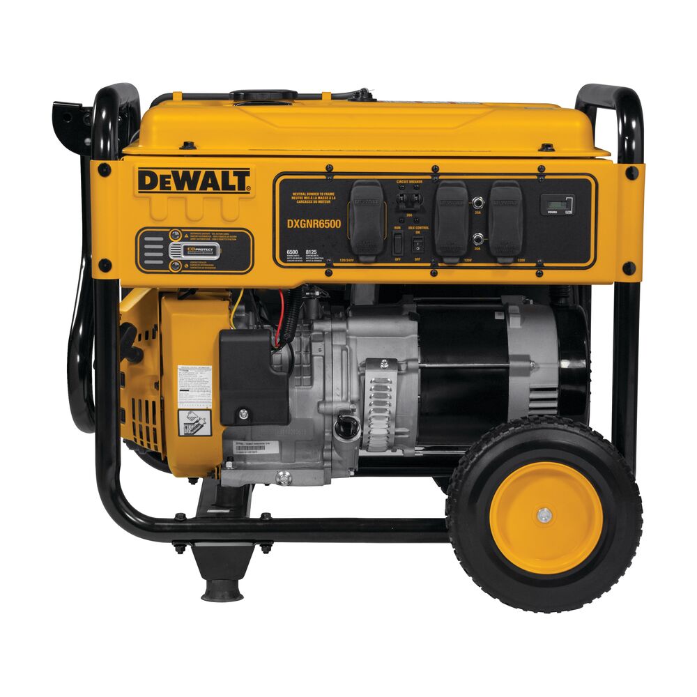 DeWalt PMC166500 DXGNR6500 6500 Watt Portable Gas Generator w Wheels, 389cc (2) 5-20R (1) L14-30R 120V/240V 30A - 2