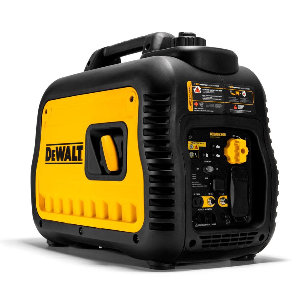 DeWalt PMC172200 DXGNI2200 2,200 Watt Gasoline Inverter Generator w/ Carbon Monoxide Detection