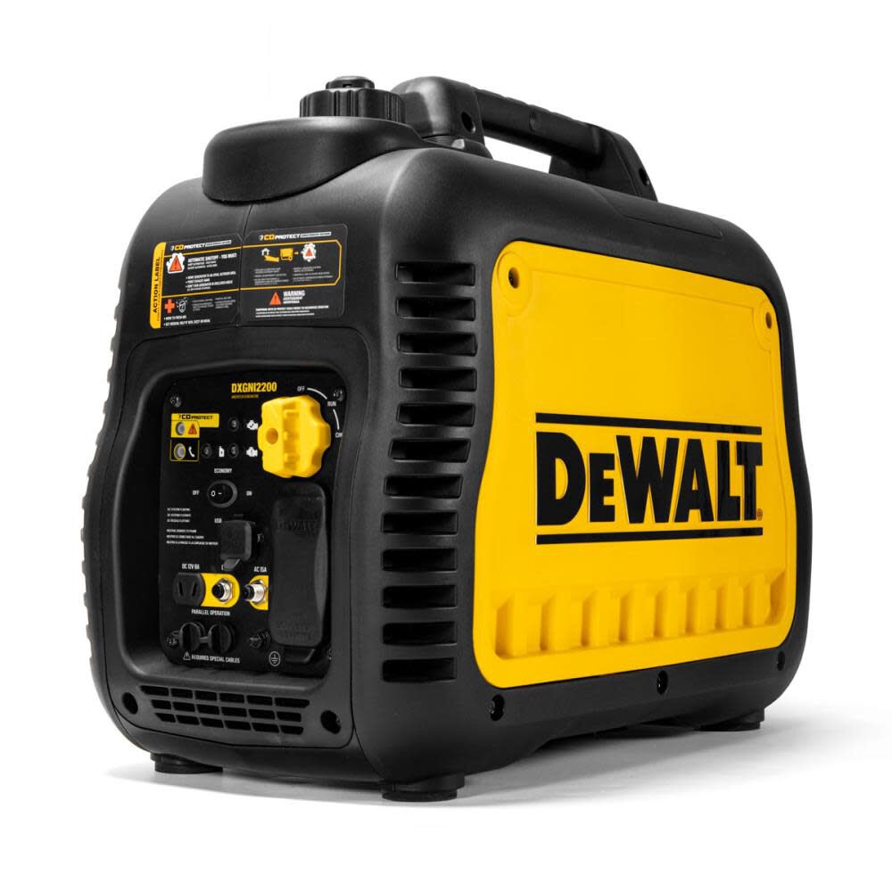 DeWalt PMC172200 DXGNI2200 2,200 Watt Gasoline Inverter Generator w/ Carbon Monoxide Detection - 5