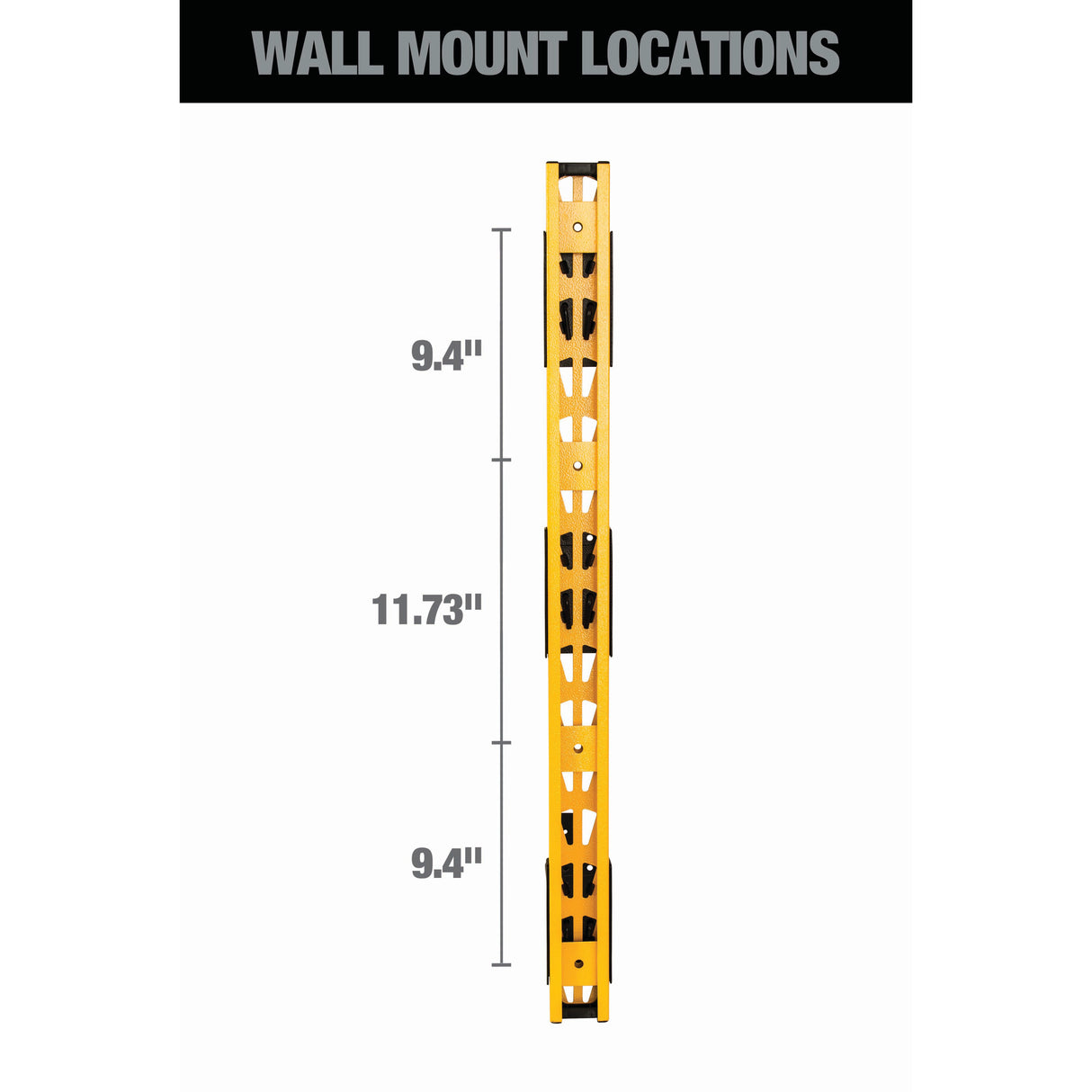 DeWalt 41589 DXSTACLR 3-Piece Wall Mount Cantilever Rack - 5