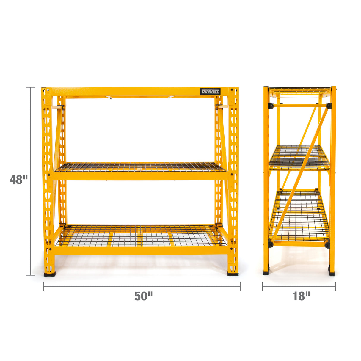 DeWalt 41590 DXST4500-W 4-Foot Tall, 3 Shelf Steel Wire Deck Industrial Storage Rack - 8