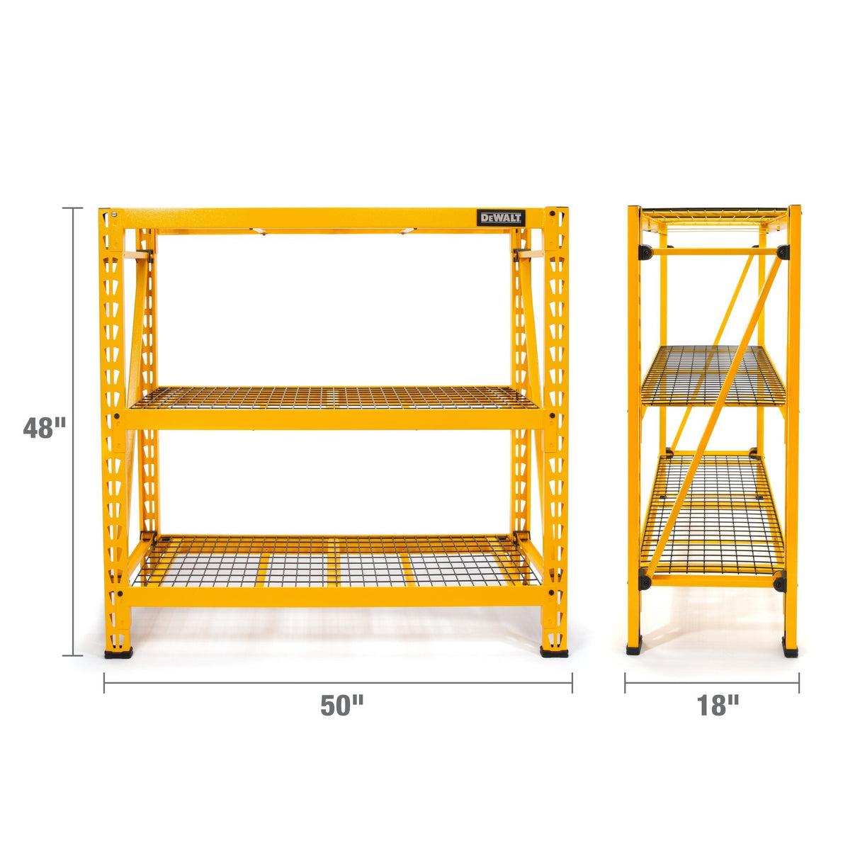 DeWalt 41590 DXST4500-W 4-Foot Tall, 3 Shelf Steel Wire Deck Industrial Storage Rack - 8