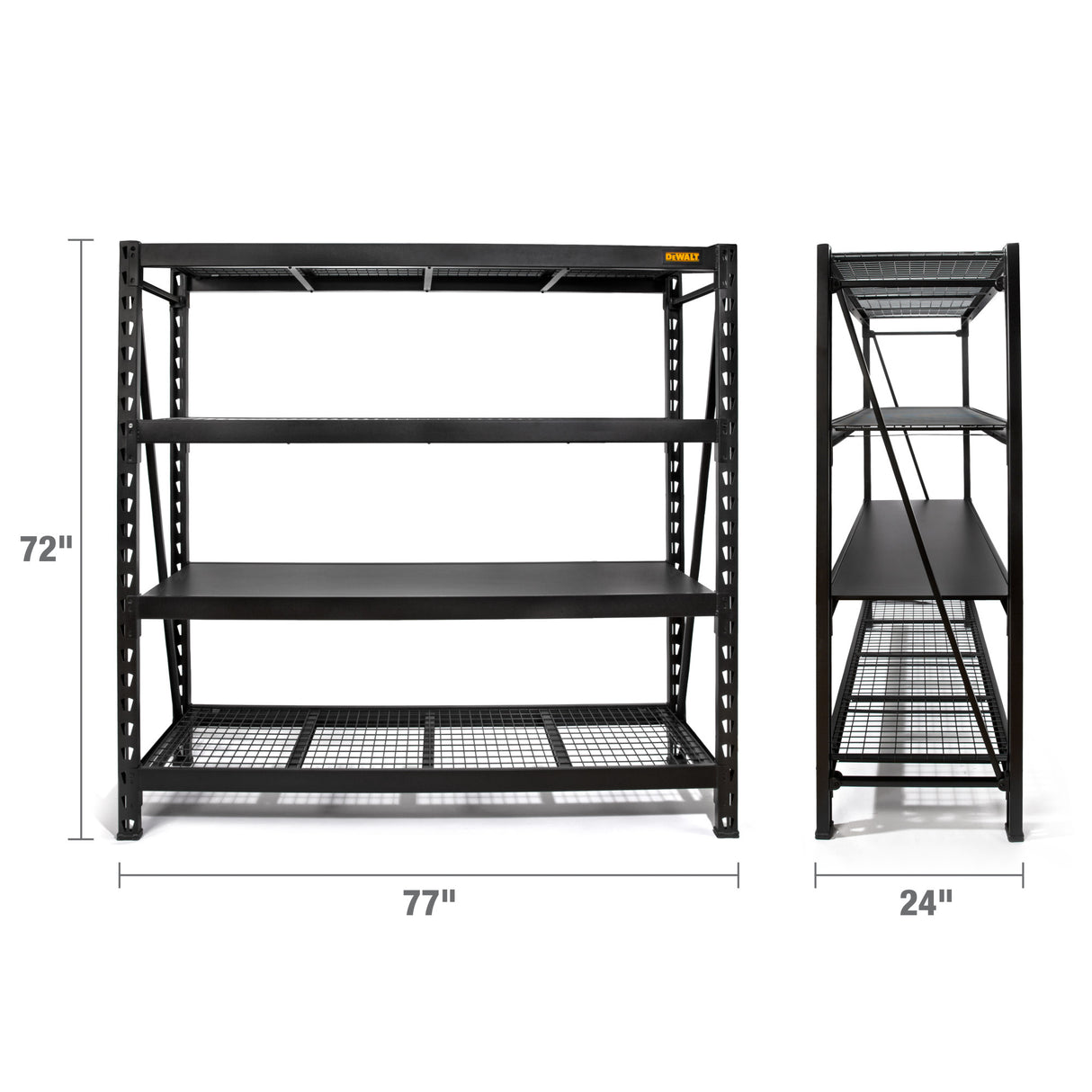 DeWalt 41660 DXST10000BLK 6-Foot Tall, Black Frame 4 Shelf Industrial Storage Rack - 8