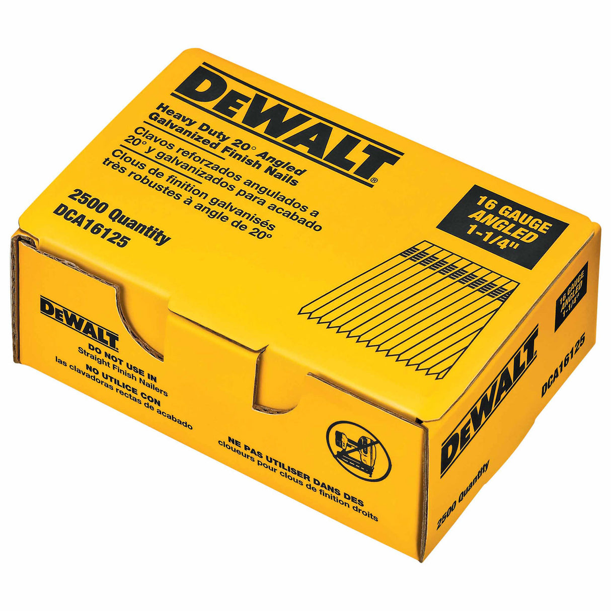 DeWalt DCA16125 1-1/4" Heavy Duty 20-Degree Angled Galvanized Finish Nails