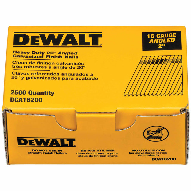 DeWalt DCA16200 2" Heavy Duty 20-Degree Angled Galvanized Finish Nails