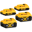 DeWalt DCB324-4 20V MAX Lithium-Ion Battery 4-Pack, (2) x 4.0 Ah + (2) 2.0 Ah