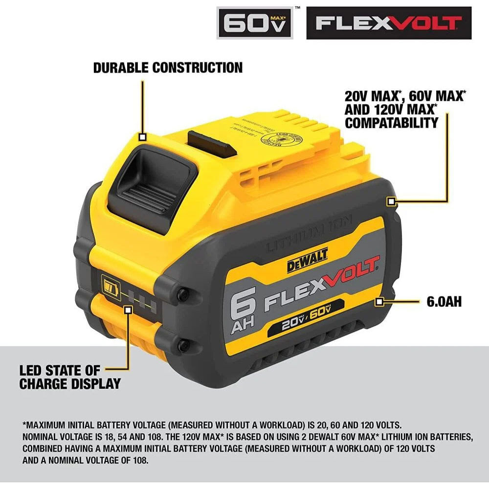 DeWalt DCB606-2 20/60V MAX FlexVolt 6.0Ah 2-Pack Kit - 2