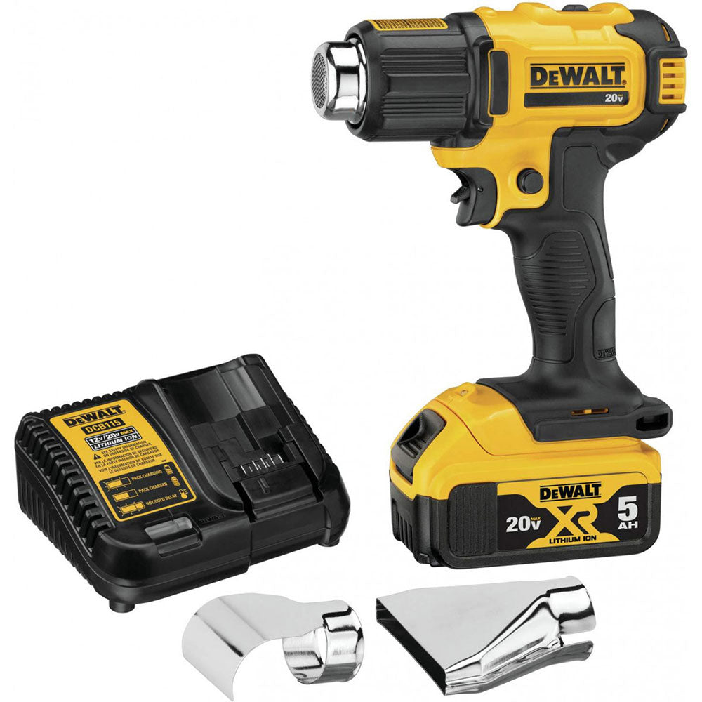 DeWalt DCE530P1 20V 5.0AH Max Cordless Heat Gun Kit