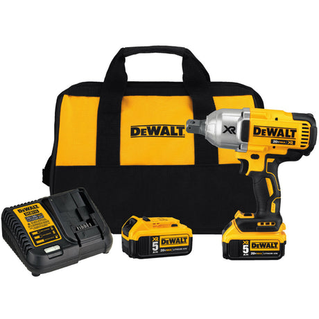 DeWalt DCF897P2 20V MAX XR High Torque 3/4" Impact Wrench w/ Hog Ring Retention Pin Anvil (5.0Ah)