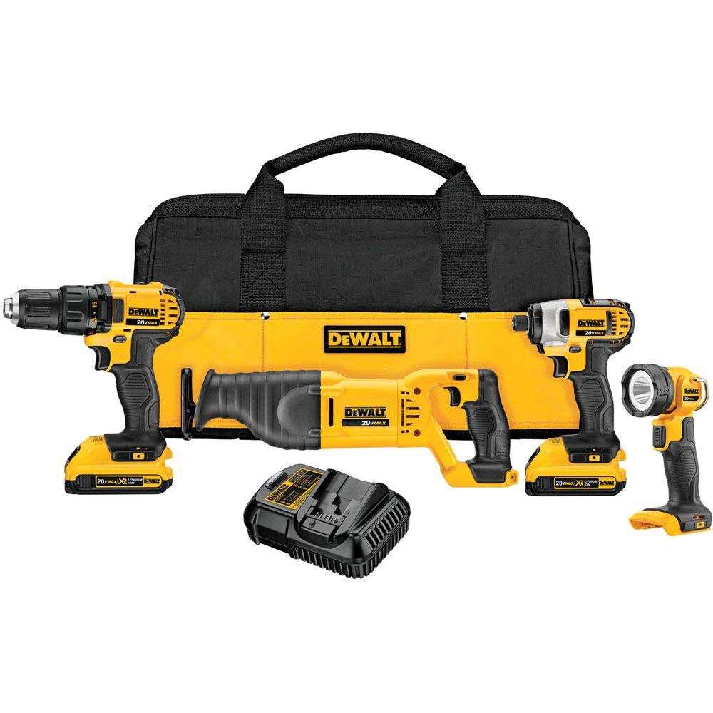 DeWalt DCK420D2 20V MAX Li-Ion 4-Tool Combo Kit (2.0 Ah)