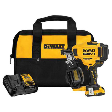 DeWalt DCN45RND1 20V Cordless Roofing Coil Nailer Kit 2.0Ah (15 Deg. 3/4" To 1-3/4")