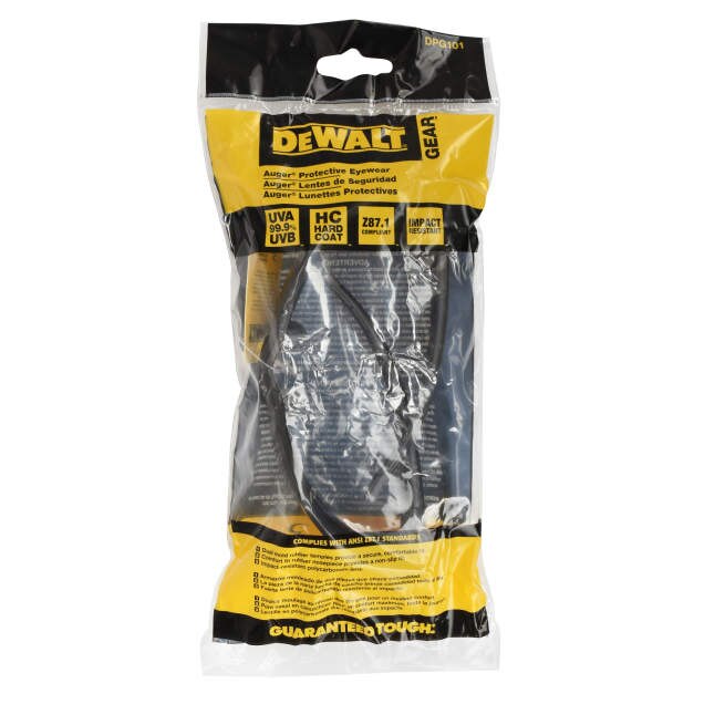 Dewalt DPG101-6D Auger Safety Glasses, Black Frame, Silver Mirror Lens - 7