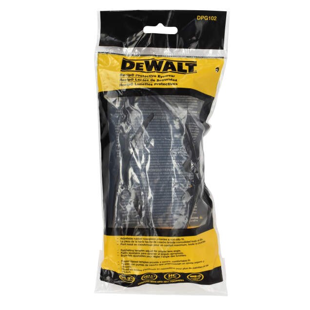 Dewalt DPG102-2D Recip Safety Glasses, Smoke Frame, Smoke Lens - 7
