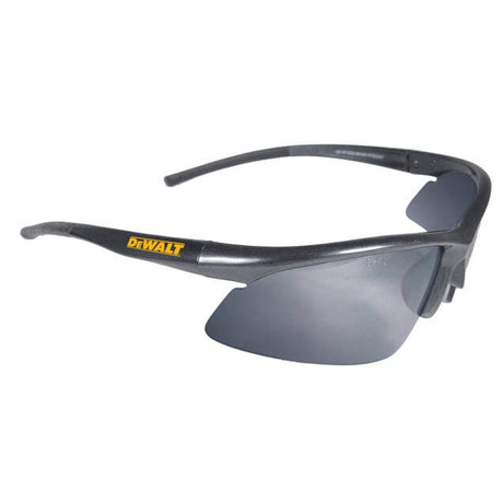 Dewalt DPG51-6D Radius Safety Glasses, Black Frame, Silver Mirror Lens