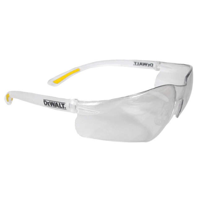 Dewalt DPG52-1D Contractor Pro Safety Glasses, Clear Frame, Clear Lens