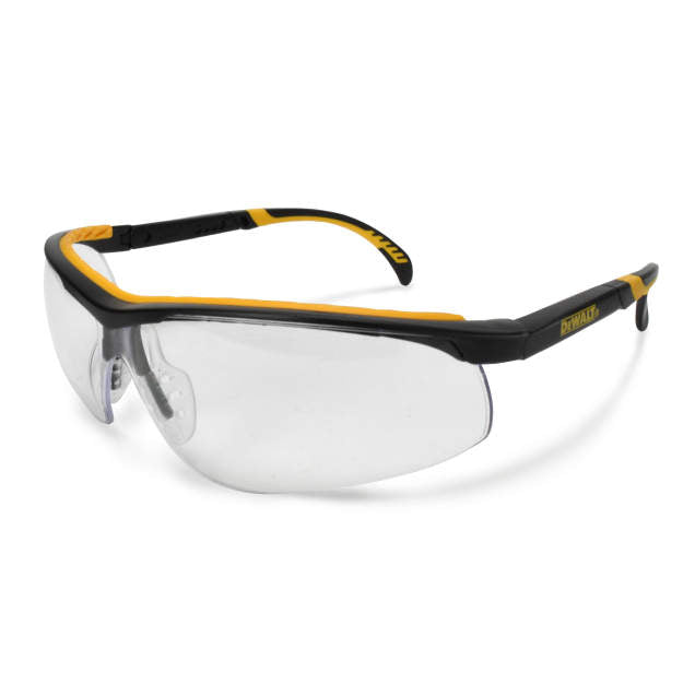 Dewalt DPG55-1D DC Safety Glasses, Black Frame, Clear Lens