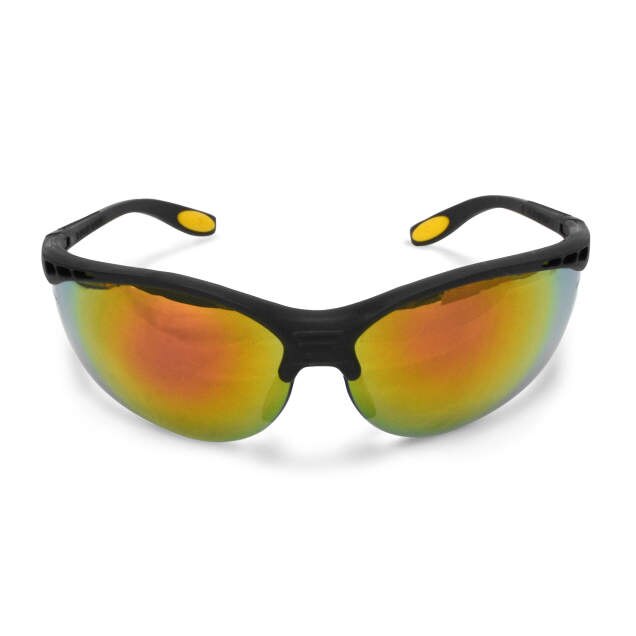 Dewalt DPG58-6D Reinforcer Safety Glasses, Black Frame, Fire Mirror Lens - 3
