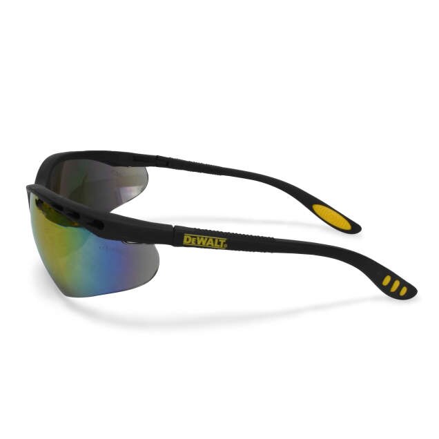 Dewalt DPG58-6D Reinforcer Safety Glasses, Black Frame, Fire Mirror Lens - 4