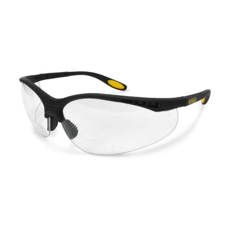 Dewalt DPG59-110D Reinforcer RX Glasses, Black Frame, Clear Lens, 1.0 Diopter