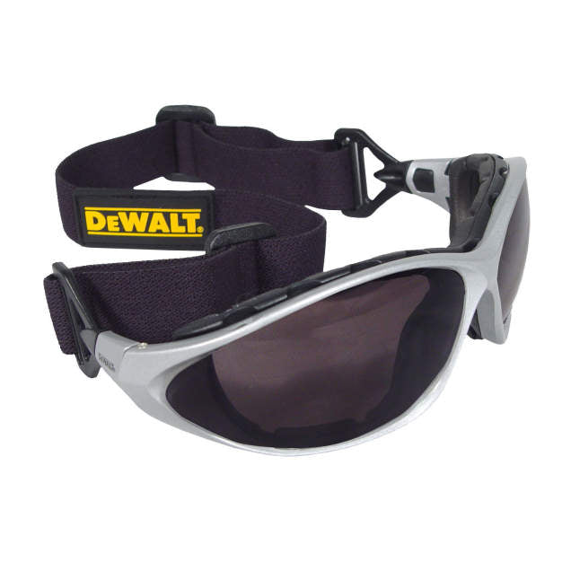 Dewalt DPG95-2D Framework Safety Glasses, Silver Frame, Smoke Lens - 2