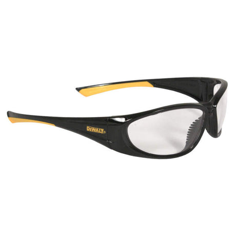 Dewalt DPG98-1D Gable Safety Glasses, Black/Yellow Frame, Clear Lens