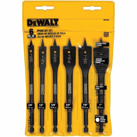 DeWalt DW1587 6 pc Spade Bit Set