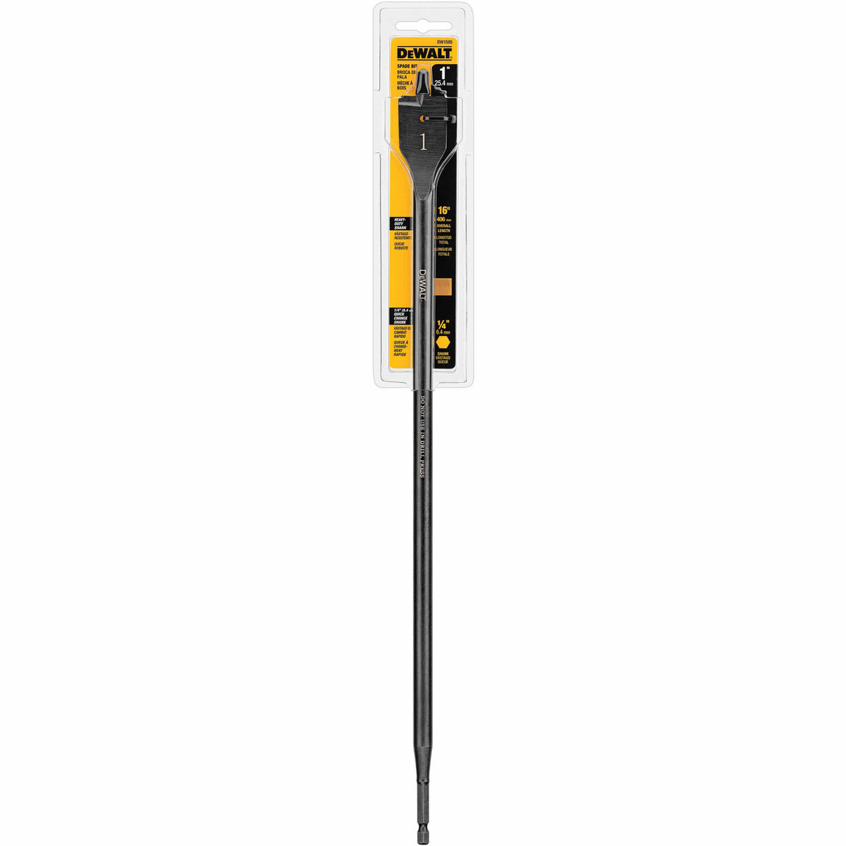 DeWalt DW1595 1" x 16" Spade Bit - 2