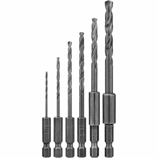 DeWalt DW2551 6 Piece Hex Shank Drill Bit Set