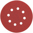 DeWalt DW4309 5" 8 Hole 80 Grit Hook and Loop Random Orbit Sandpaper, 25 Pack