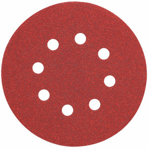 DeWalt DW4314 5" 8 Hole 220 Grit Hook and Loop Random Orbit Sandpaper, 25 Pack